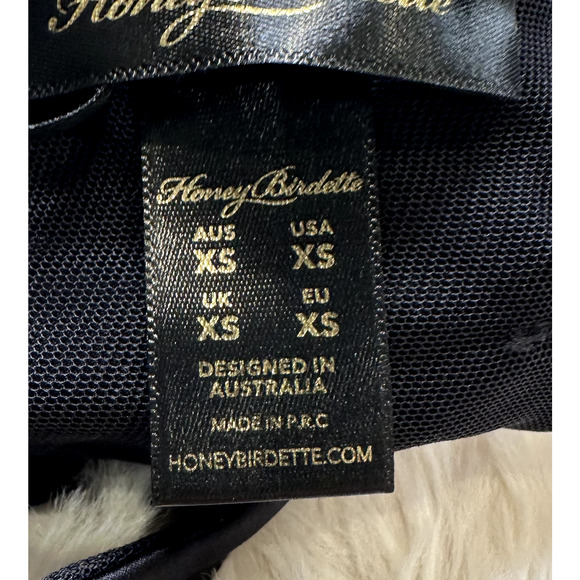 Honey Birdette ARLIAH🖤 Black & Gold Thong XSmall - Picture 3 of 3